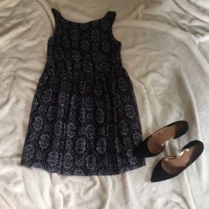 black and white dress